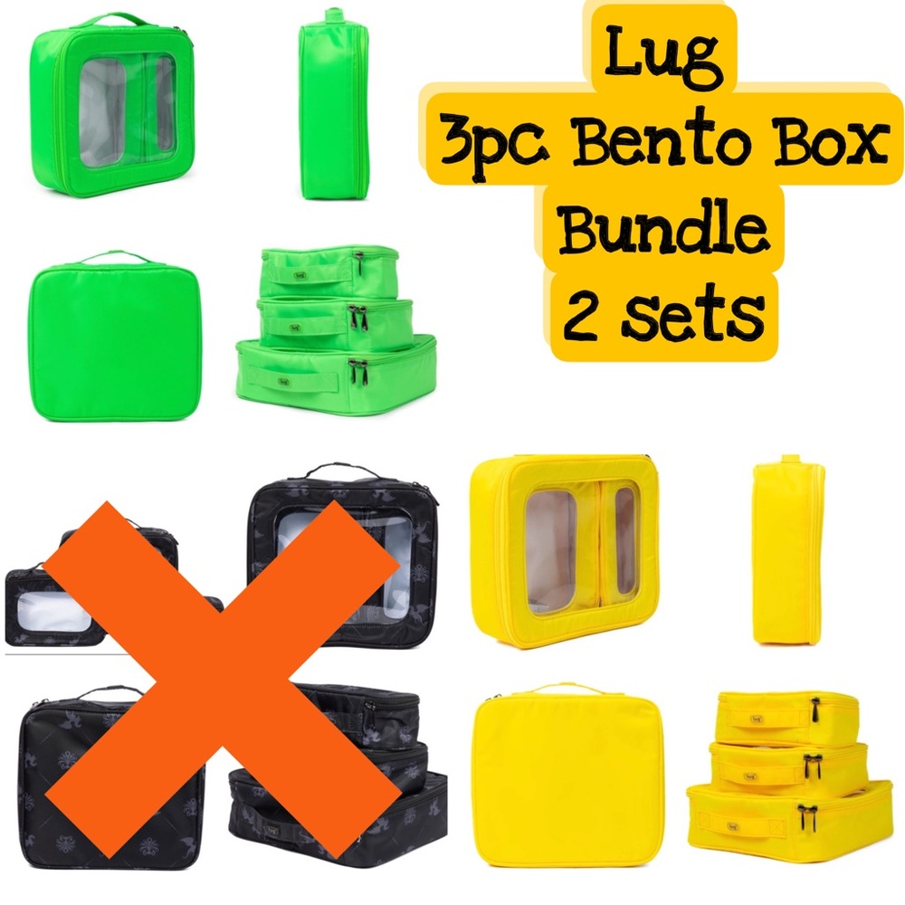 Lug 3 pc Bento Box Set Bundle NWT